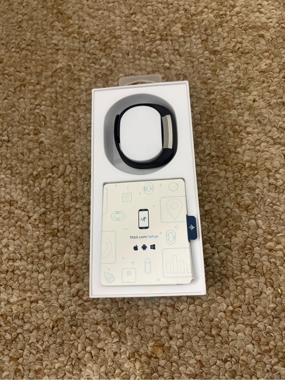fitbit Fitness Tracker - Black Band with White Module